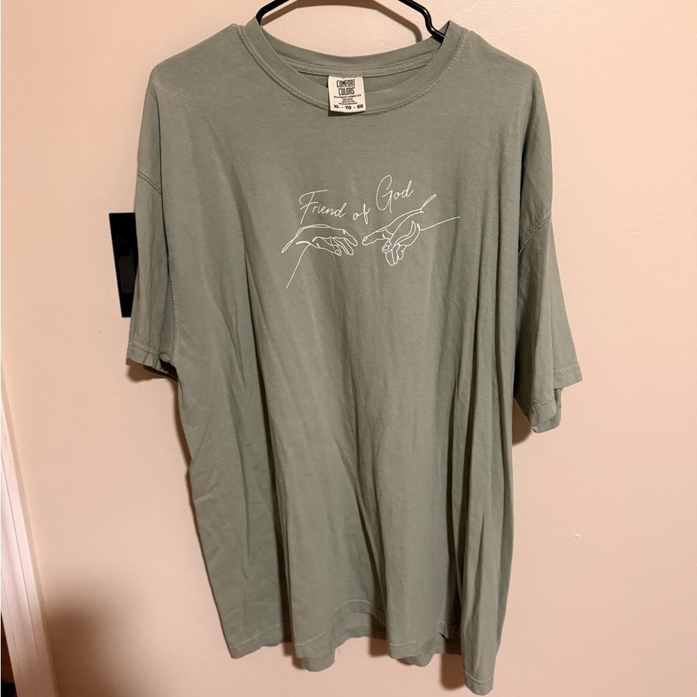Comfort Colors Sage Green 'Friend of God' Tee